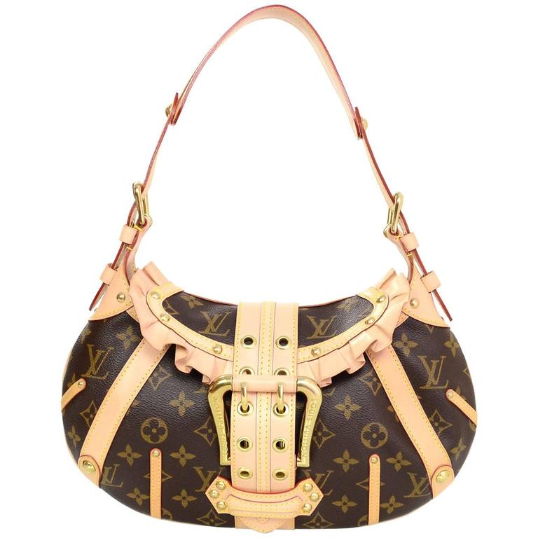 Louis Vuitton Monogram Limited Edition Lenor Ruffle Shoulder Bag For Sale  at 1stDibs