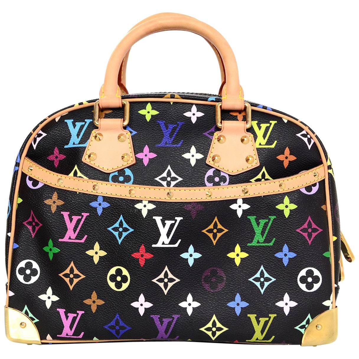 Louis Vuitton Black Monogram Multicolore Trouville Handle Bag