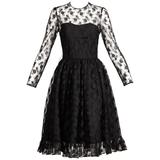 Vestito vintage in pizzo nero trasparente di Bill Blass