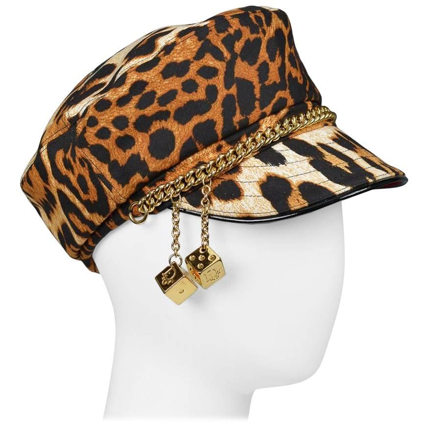 Christian Dior Iconic Leopard Gambler Hat 2004