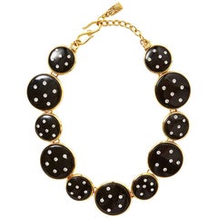 Yves Saint Laurent Enamel and Rhinestone Necklace Yves Saint Laurent Enamel and Rhinestone Necklace