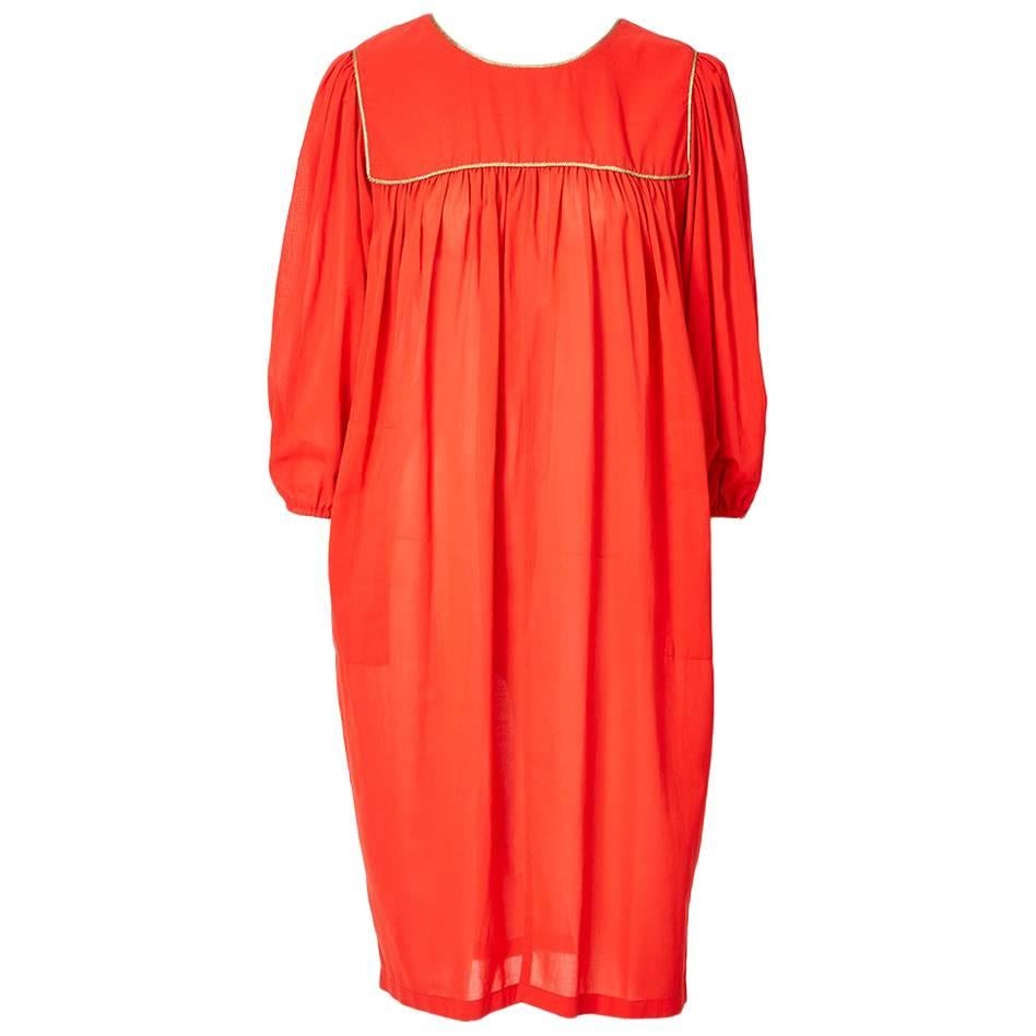 Yves Saint Laurent Cotton Smock Dress