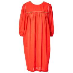Vintage Yves Saint Laurent Cotton Smock Dress