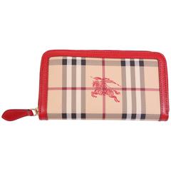 Burberry Zip Around Wallet - beige/black/red/white 4