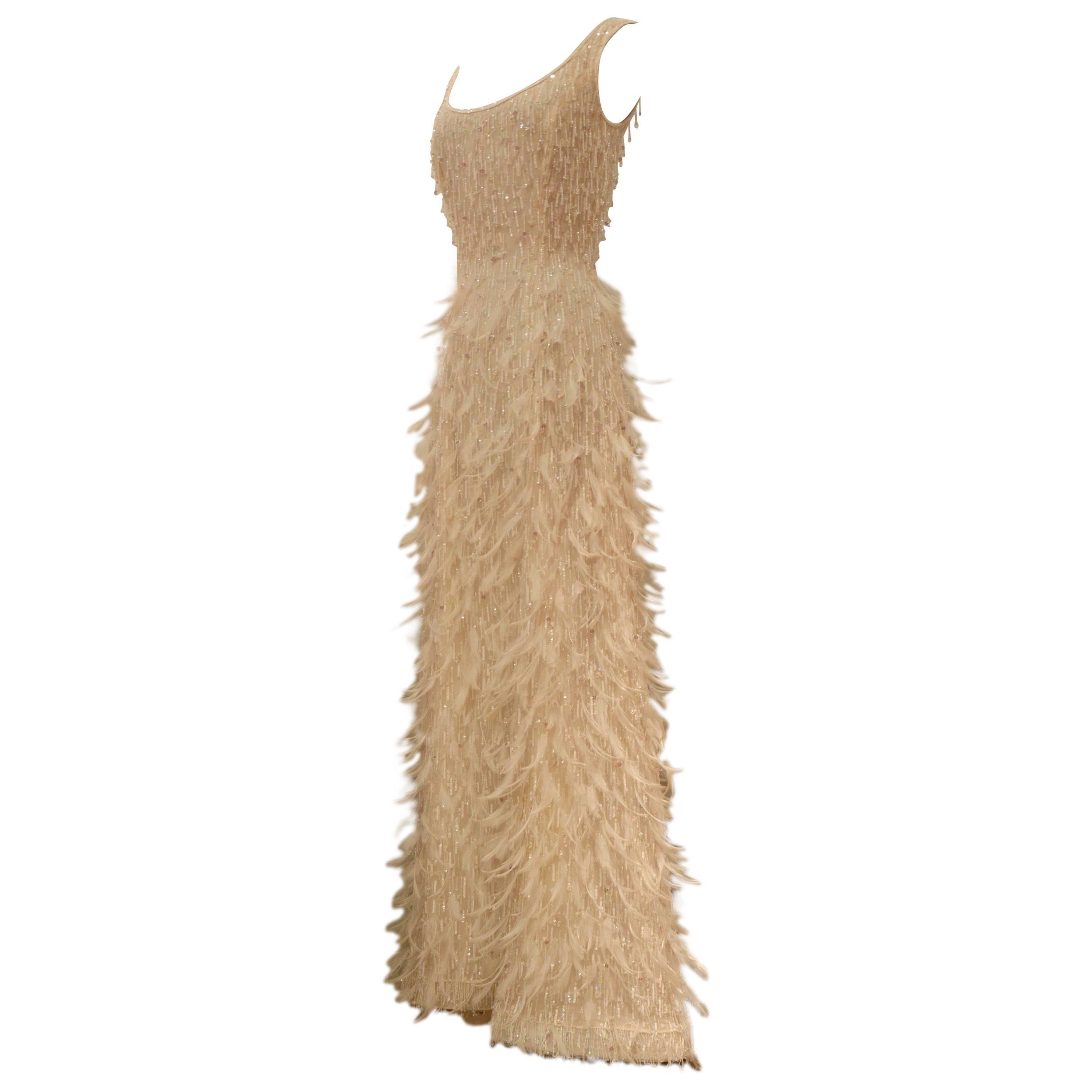 Extremely Rare 1990s Oscar de la Renta for Balmain Haute Couture Gown For Sale