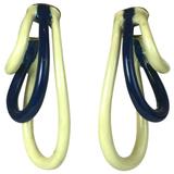 Ciner Enamel Triple Loop Earclips