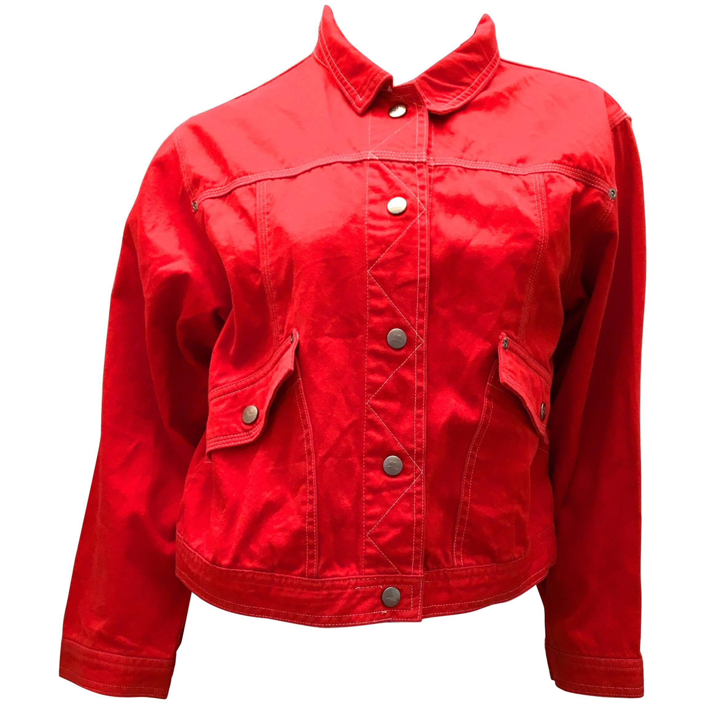 Courreges Jacket - 100% Cotton -Late 1970's For Sale