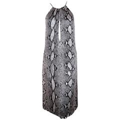 2000 TOM FORD for GUCCI python print jersey runway dress - unworn 2