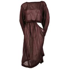 1980's AZZEDINE ALAIA sheer draped dress with cut out 10