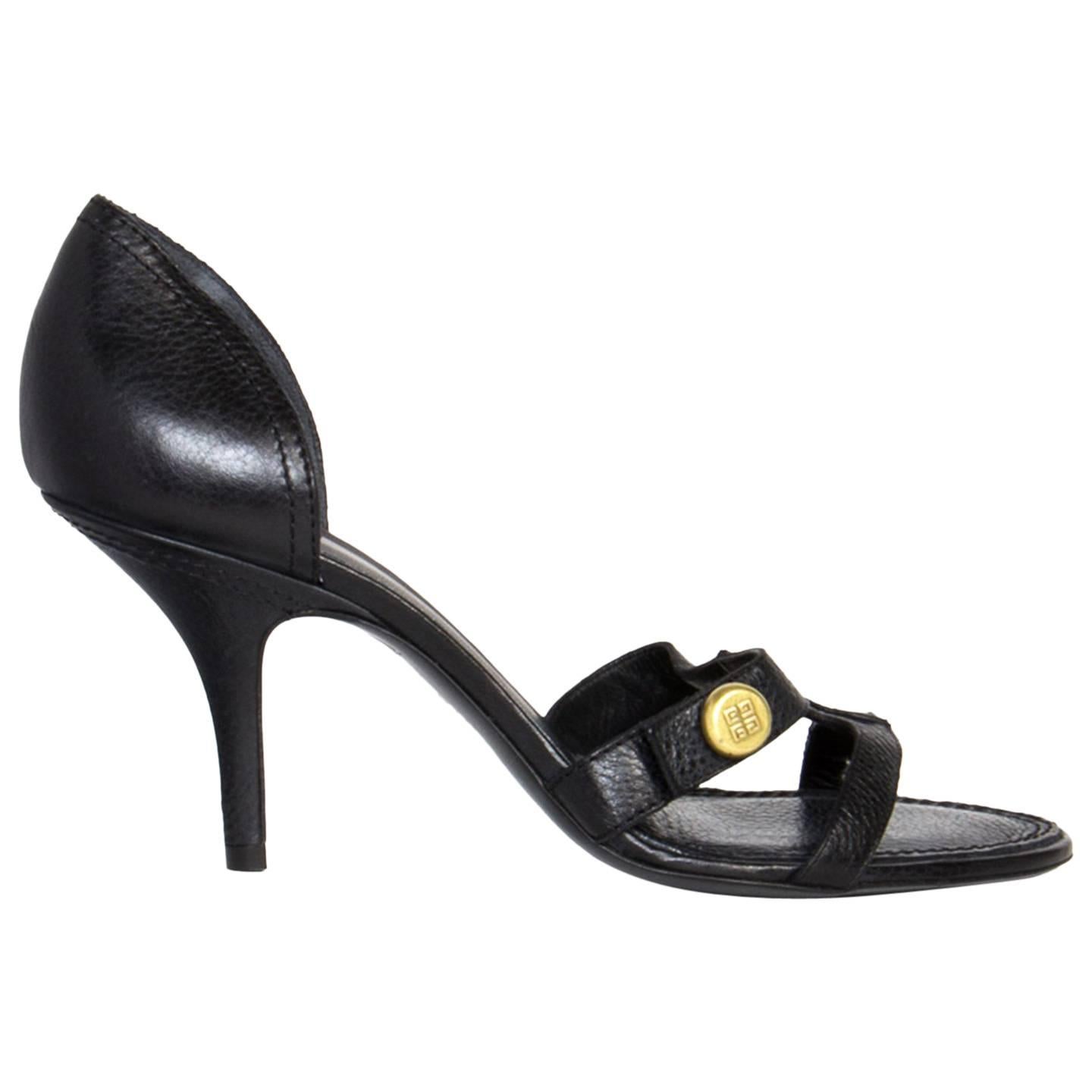 Givenchy Black Heeled Sandals For Sale