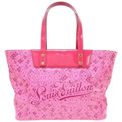 Louis Vuitton Cosmic PM Pink Blossom Vinyl Tote Bag