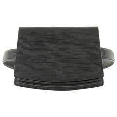 Vintage Louis Vuitton Ceinture Tilsitt Black Epi Leather Waist Pochette Size 85/34