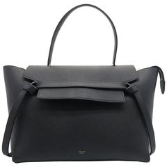 Celine Belt Bag GM Black Calfskin Leather Top Handle Bag