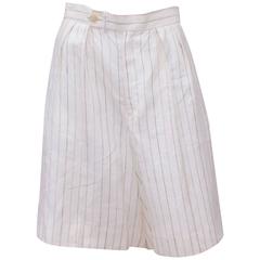 1970's Ralph Lauren Gatsby Style Linen Pinstripe Walking Shorts With Tags 3