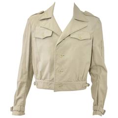 Yohji Yamamoto Y’s Beige Cropped Safari Style Jacket 1980’s 