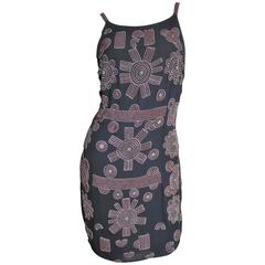 Karl Lagerfeld Vintage Intricately Beaded Silk Dress 12