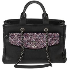 Chanel Shopper Tote Tweed/Caviar 7