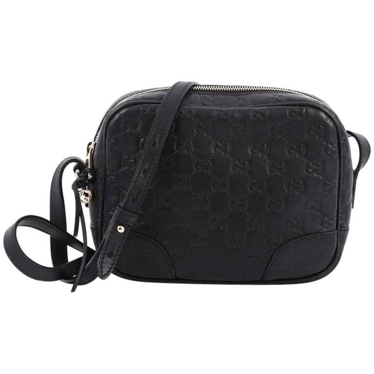 gucci microguccissima mini bree messenger bag black
