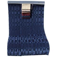 Hermes Piece of Tissu Fabric OP'H Print Indigo Blue Kid Mohair 3