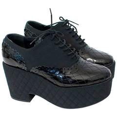 Chanel Quilted Platform Oxfords 2