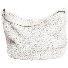 Bottega Veneta Large Woven Hobo in White Leather 6