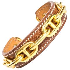 Hermes Chaine D'Ancre Leather Cuff