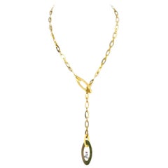 Roberto Coin Gold Chic & Shine Lariat Diamond Necklace 