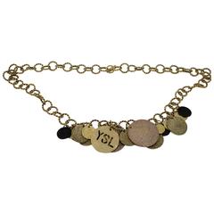 Stylish Yves Saint Laurent Necklace Bronze Color 6