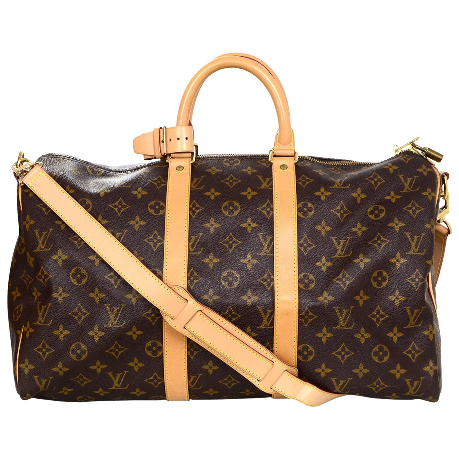 Louis Vuitton Monogram Keepall 45 Duffle Weekender Bag