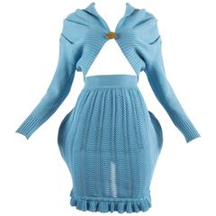 Vivienne Westwood Spring-Summer 1995 knitted skirt and cardigan ensemble 11