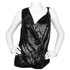 Balenciaga Black & White Sheen Sleeveless Blouse sz IT36 3