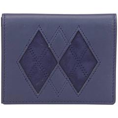 Valentino Blue Argyle Print Bi-Fold Coin Case 11