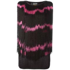 1985 JEAN PAUL GAULTIER  Tye-dye effect fringed top