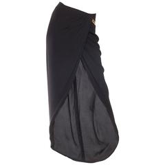 Alexander McQueen Draped Skirt with Chain Detail