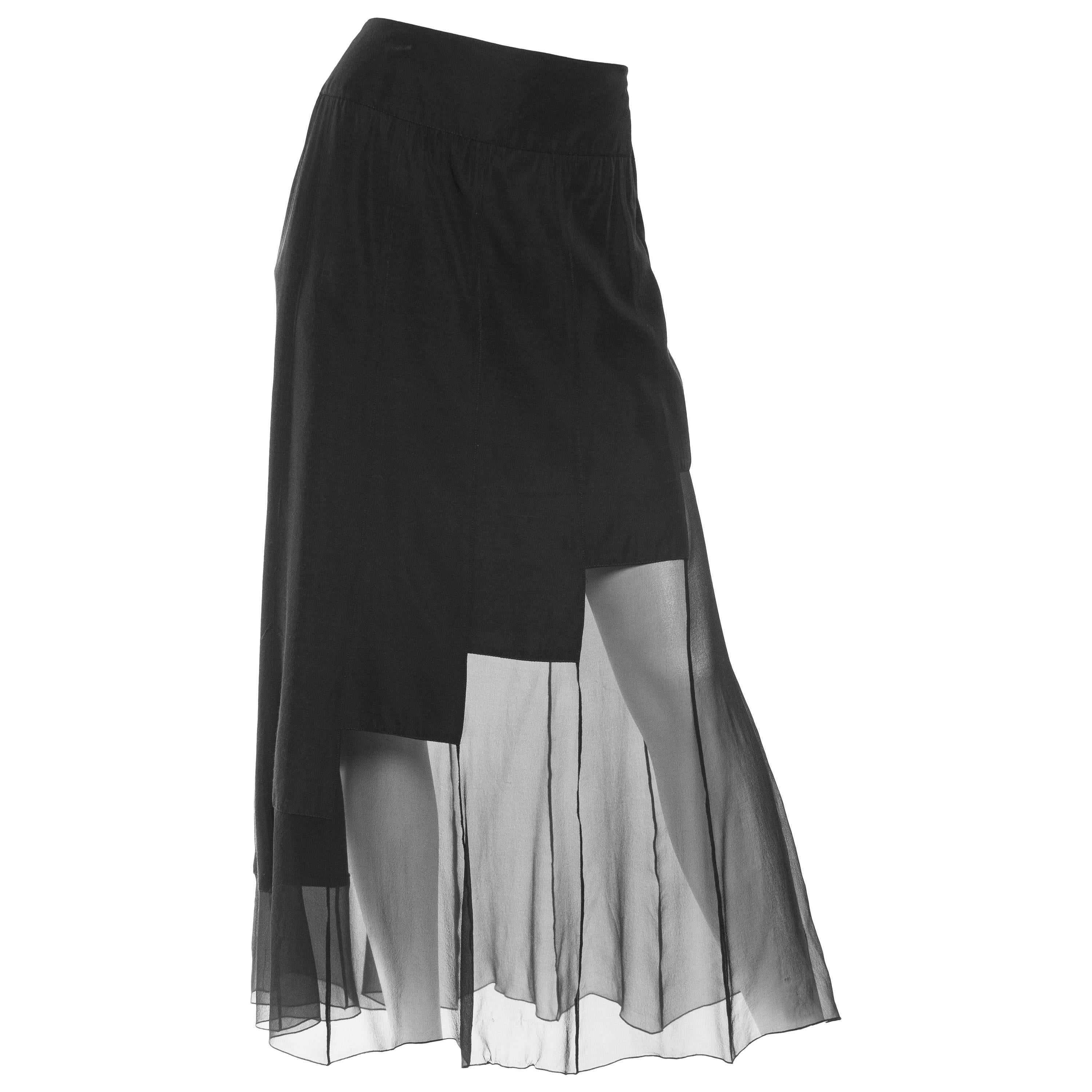 1980s Karl Lagerfeld Sheer Memphis Deco Skirt