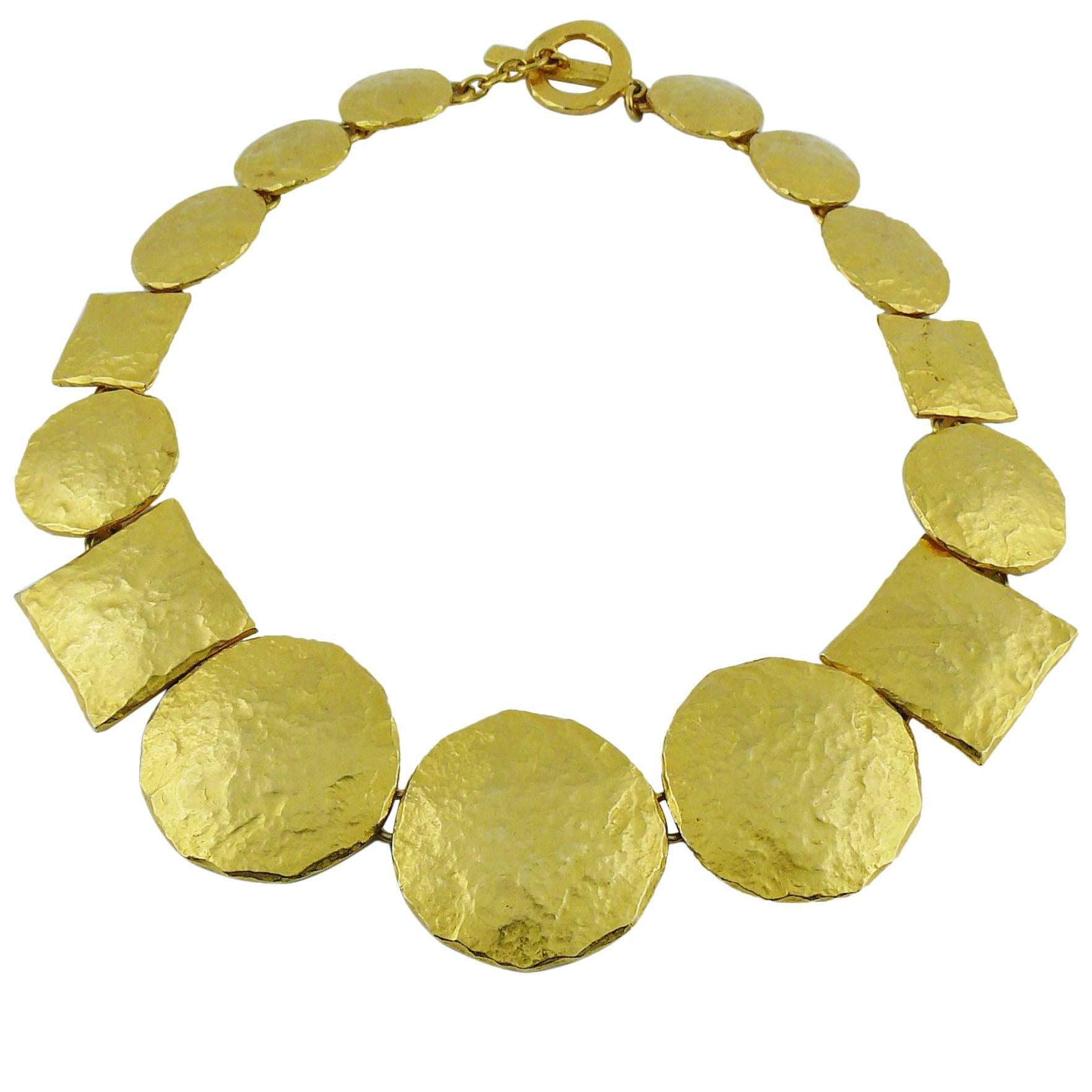 Edouard Rambaud Vintage Gold Toned Necklace For Sale