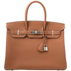 Hermes Birkin 35 Togo Gold PHW 11