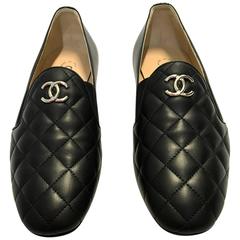 Chanel Shoes Size 37/7 Black Lambskin Like New Current 4