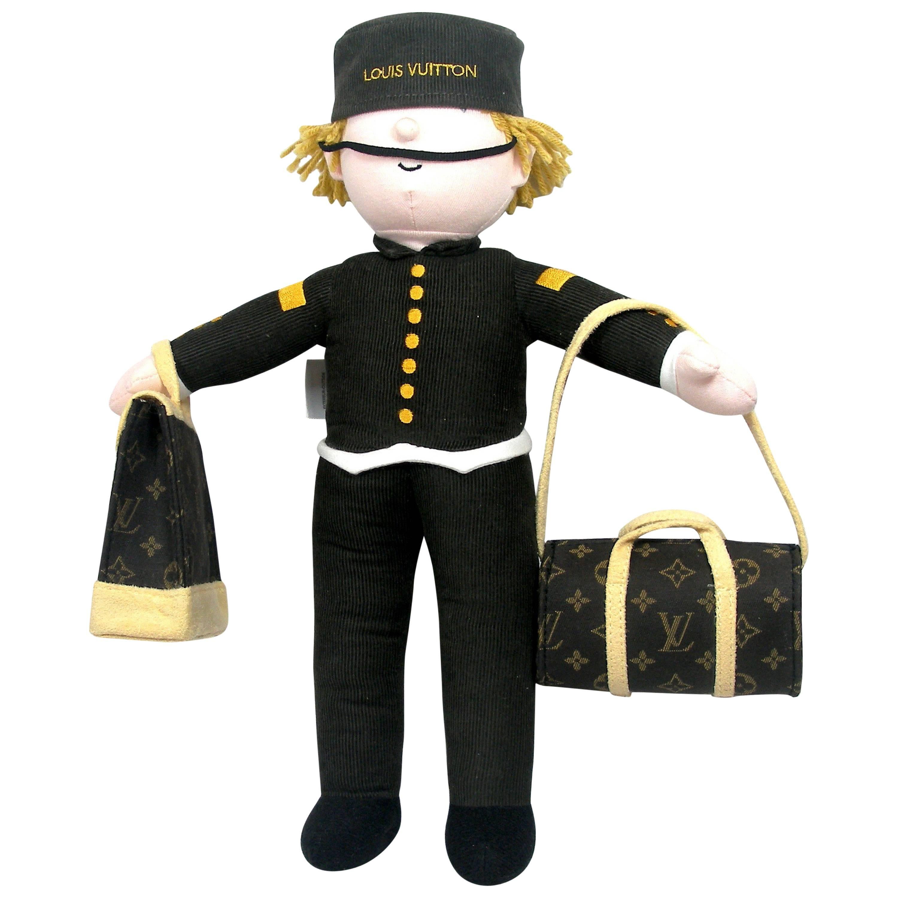 Louis Vuitton Plush Groom Doll Bellboy Stuffed Bag VIP Customer Limited Rare 