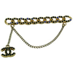 Chanel Jewelled Chain Brooch CC Charm Fall 2001