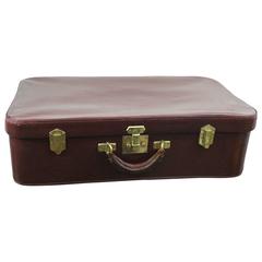 Hermes Retro Burgundy  Box Leather Suitcase Trunk. Fair condition