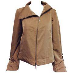 Giorgio Armani Practical Windbreaker Jacket in Taupe