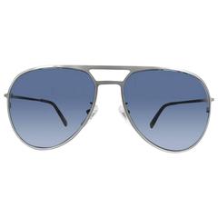 Montblanc MB546SF-14V-62 Metal Bright Sparkling Ruthenium - Blue Sunglasses