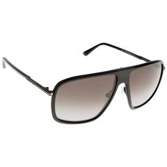 Tom Ford FT0463-01B-60 Metal Shiny Black - Graduated Smoke Sunglasses