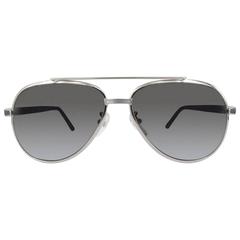 Montblanc MB508T-16A-61 Metal Shiny Palladium - Smoke Sunglasses