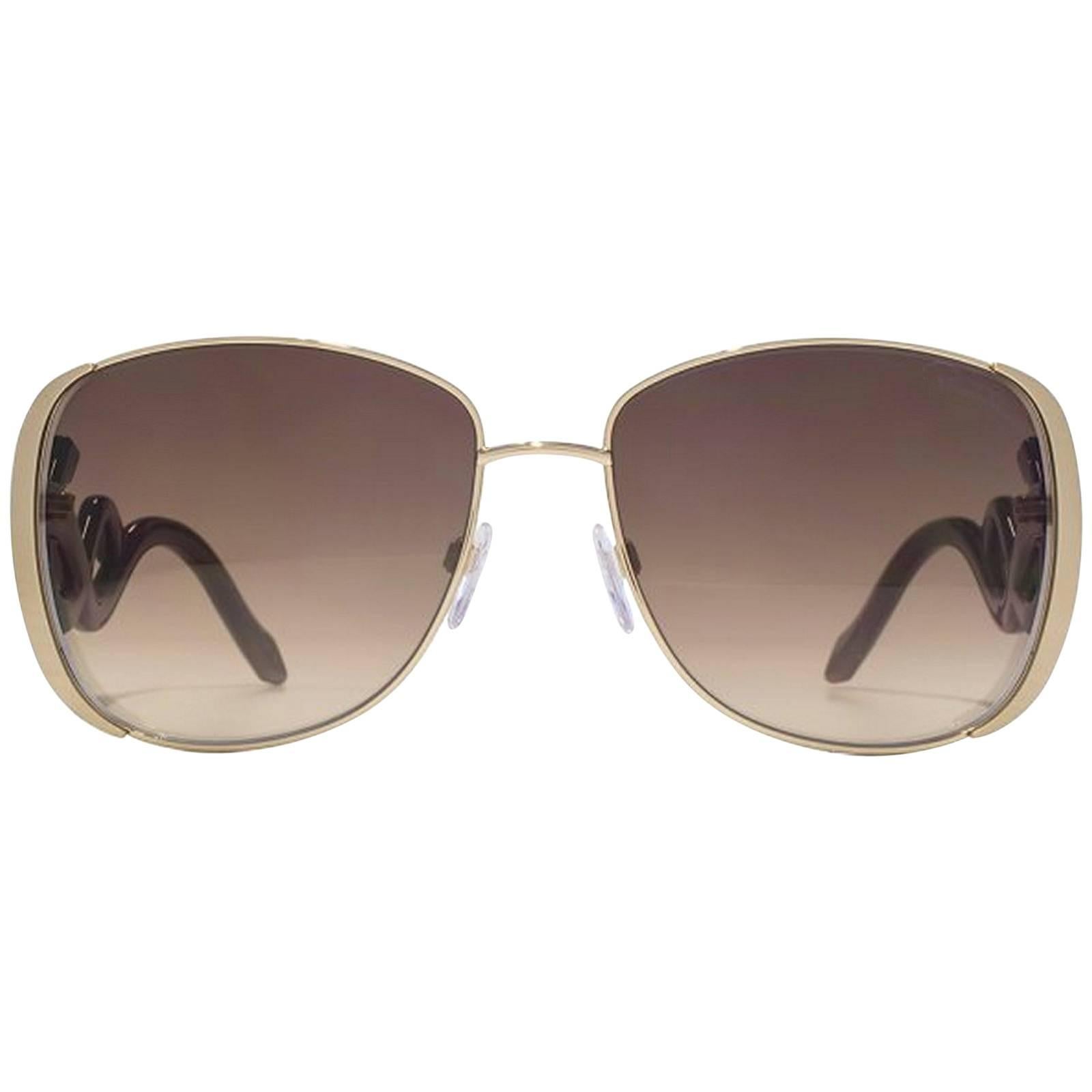 Roberto Cavalli RC910S-28C-59 Metal Gold With Black Temples Sunglasses For Sale