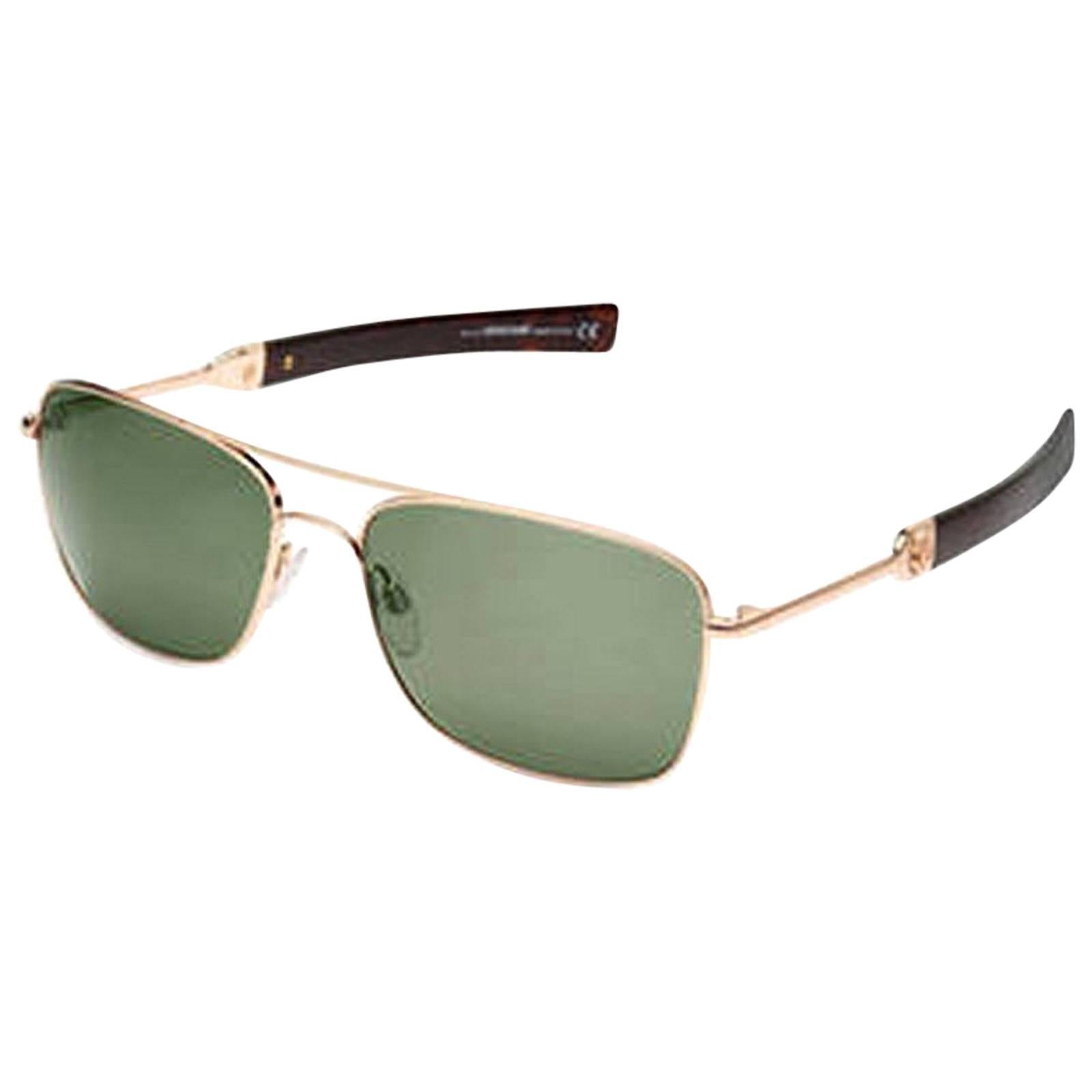 Roberto Cavalli RC1020-28N-59 Metal Gold Rose Havana - Green Sunglasses For Sale