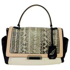 Dynamic Diane von Furstenberg Trendy Multi Leather Beige/Black/Brown Bag 12