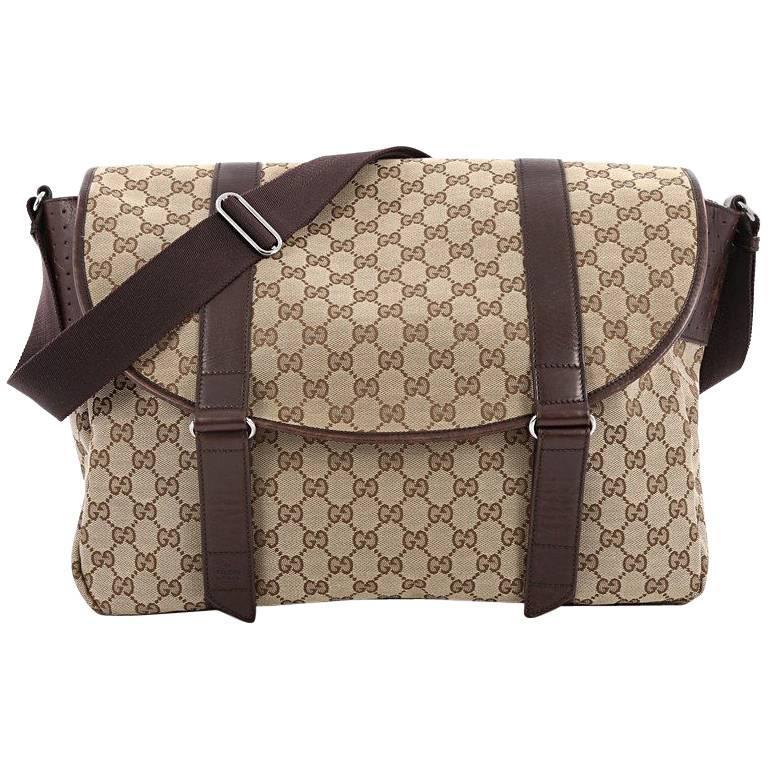 gucci gg canvas messenger bag shoulder crossbody