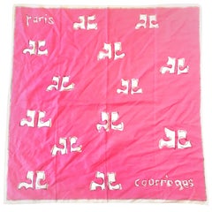 Vintage Courreges Scarf - Pink - 100% Cotton